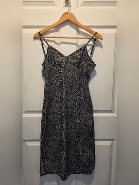 SHEIN Spaghetti Strap, Open Back Dress Black and White.